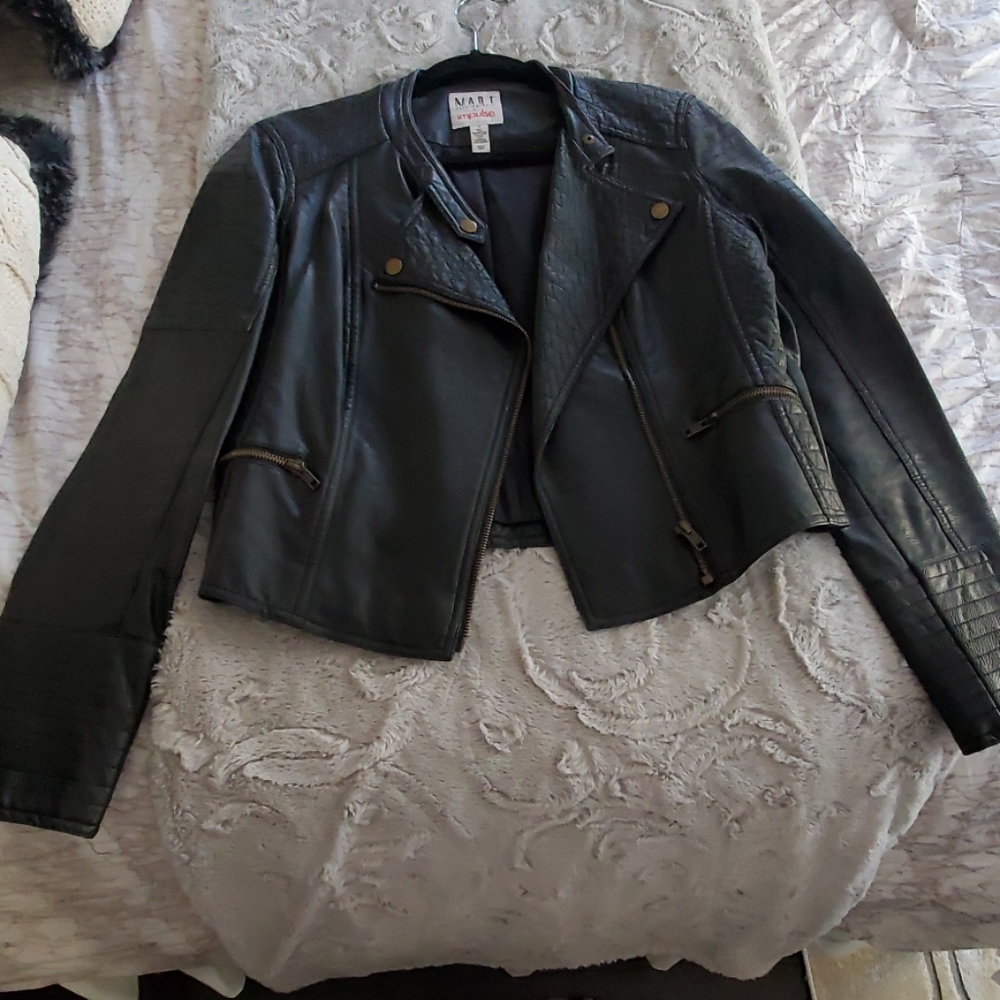 Faux leather jacket